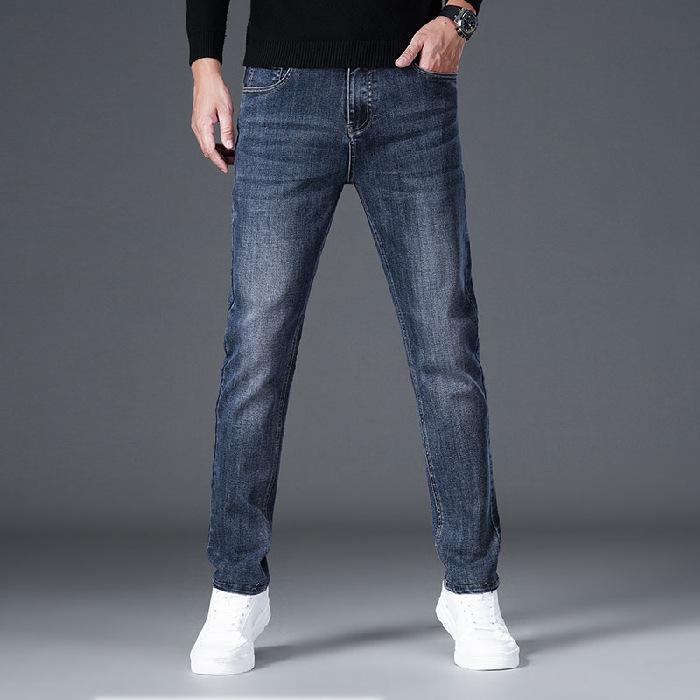 2024 Autumn/Winter Jeans Men'S Slim Fit Straight Leg Business Casual Pants Men'S Pants