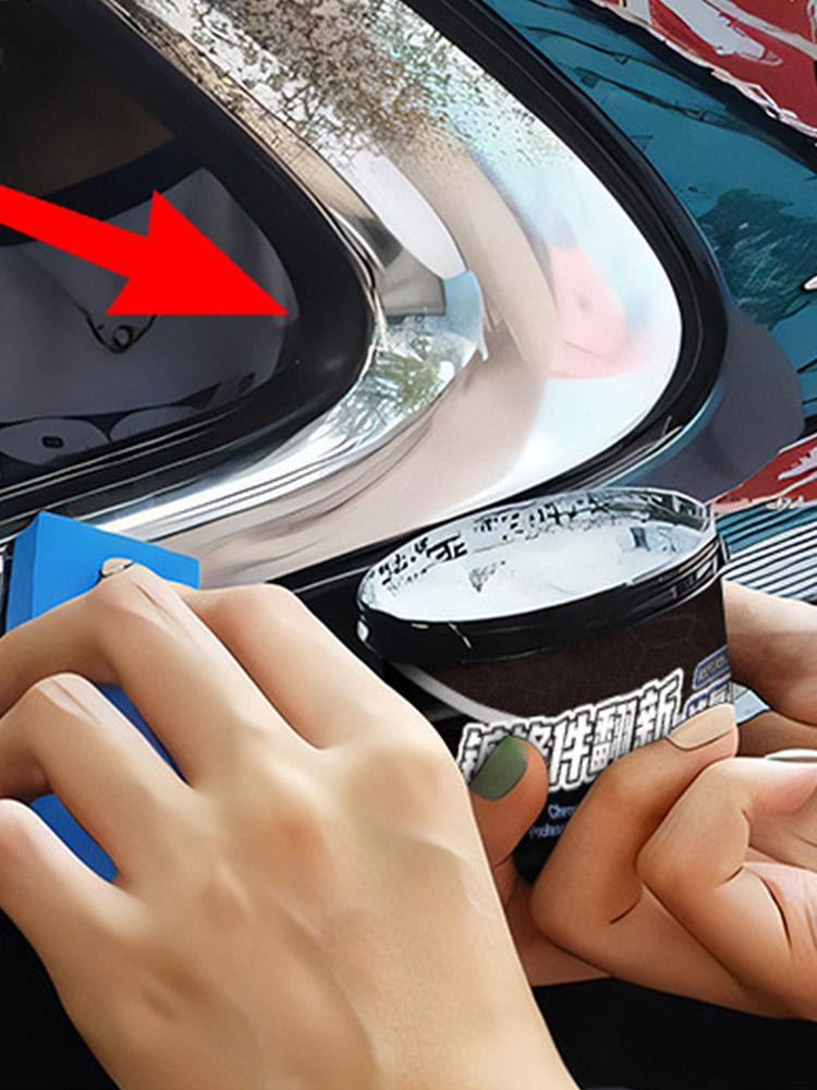 43g Car Chrome Polish Paste Metal Polish Restorer Rust Remover Cleaner Tools Deoxidation Cleaning Agent For Car Cleaning