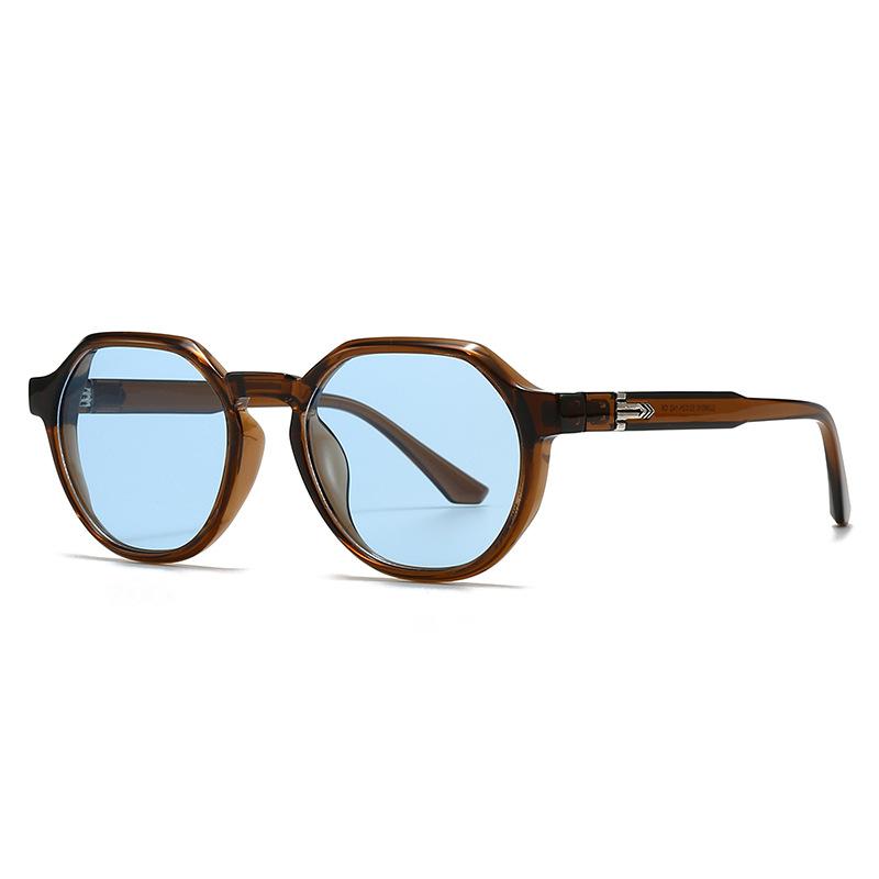 Sunglasses Male Female Goggles Luxury Premium Round UV400 Tea Ladies Retro Top Classic Sun Shade Quality Small Gents Blue Glasses Women's Eyewear