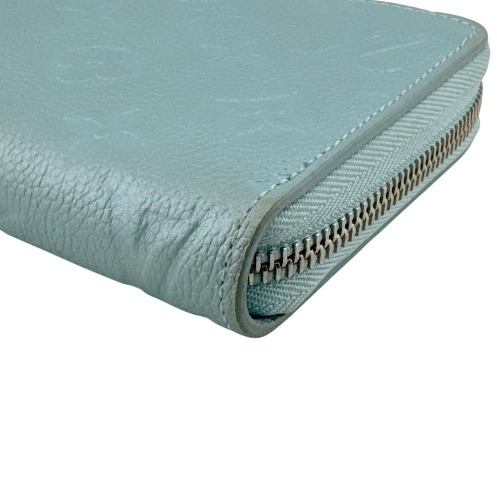 LOUIS VUITTON M12680 Zippy wallet Monogram Ann Platt leather Azure Frost Purse blue leather Used