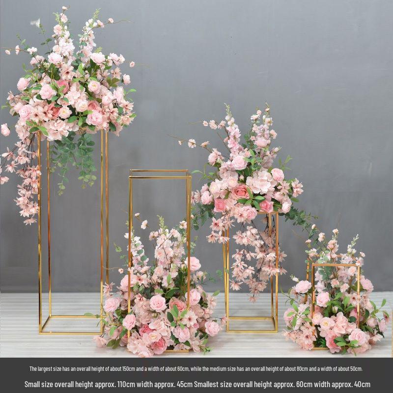 Geometric Iron Art Wedding Flower Ornaments for Venue Decoration