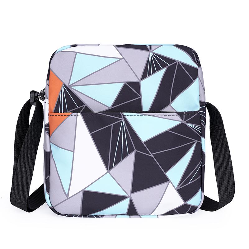 Middle School Schoolbag Geometric Printed Large Capacity Girls Boys Backpack