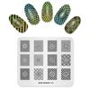 kads Fashion 011 Grid Flower Flower Theme Template Stencil Beauty Tools Nail Art Decorations Stamp Nail Art Stamp Plate