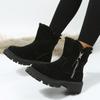 Schneestiefel Damen Trend 2024 Winter New Style Mittelrohr Plus Samt Dicke warme Baumwollschuhe Fell Integrierte Winter Damenstiefel