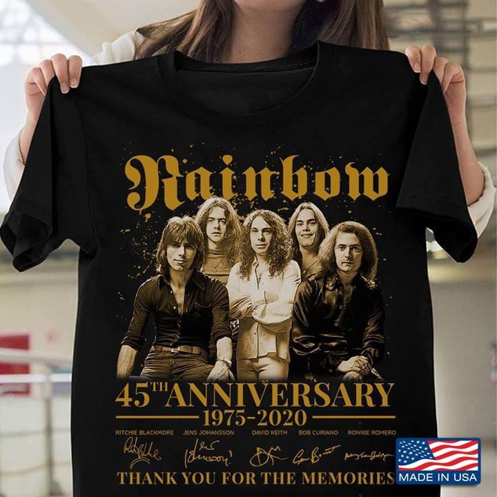 45 Year Anniversary Rainbow Ritchie Blackmore Shirt Black Unisex S-5XL 1P0679 Unisex T-Shirt XXXL