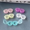 10Pcs Mini Portable Contact Lens Case Eyes Contacts Care Container Box Contact Lenses Storage Box Clear Colored Contact Lens Box