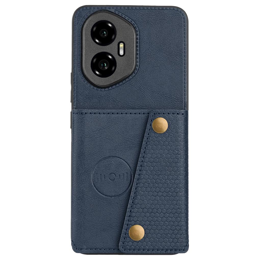 For Honor 300 Case with Card Slots Kickstand Leather+TPU Phone Cover