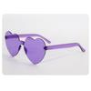2024 Women Colors Pc Heart Shape Tinted Party Sunglasses Girls Vintage Uv400 Colors Rimless Polarized Sun Glasses
