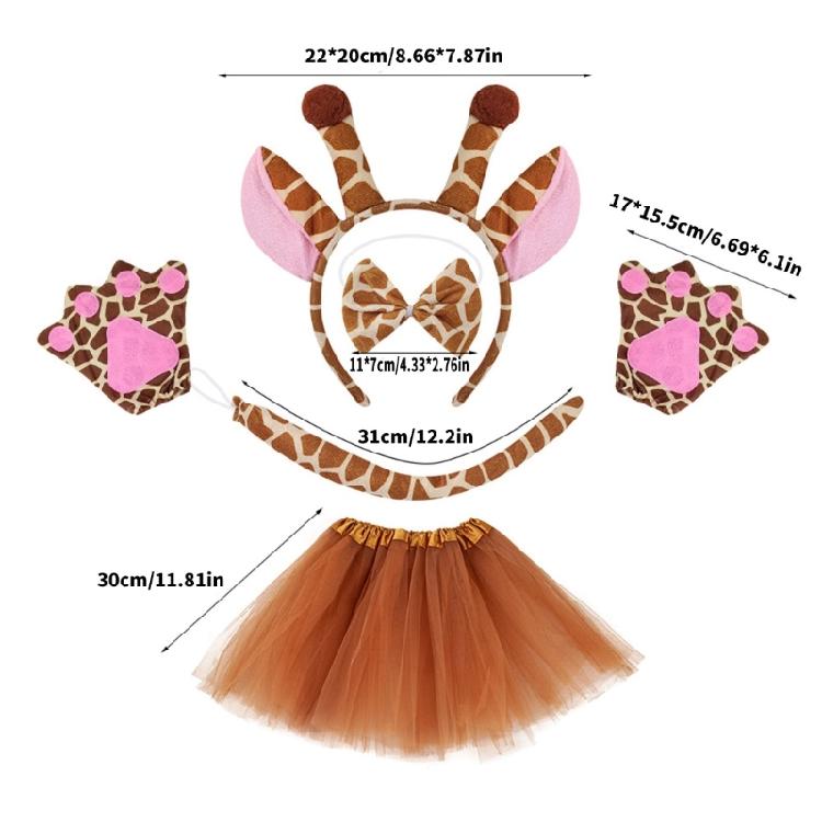 Giraffenhaarband, Halloween-Stirnband, niedliches Plüsch-Giraffenohren-Haarband, Kostümaccessoires, Tierkopfbedeckung, Make-up-Dekorationen