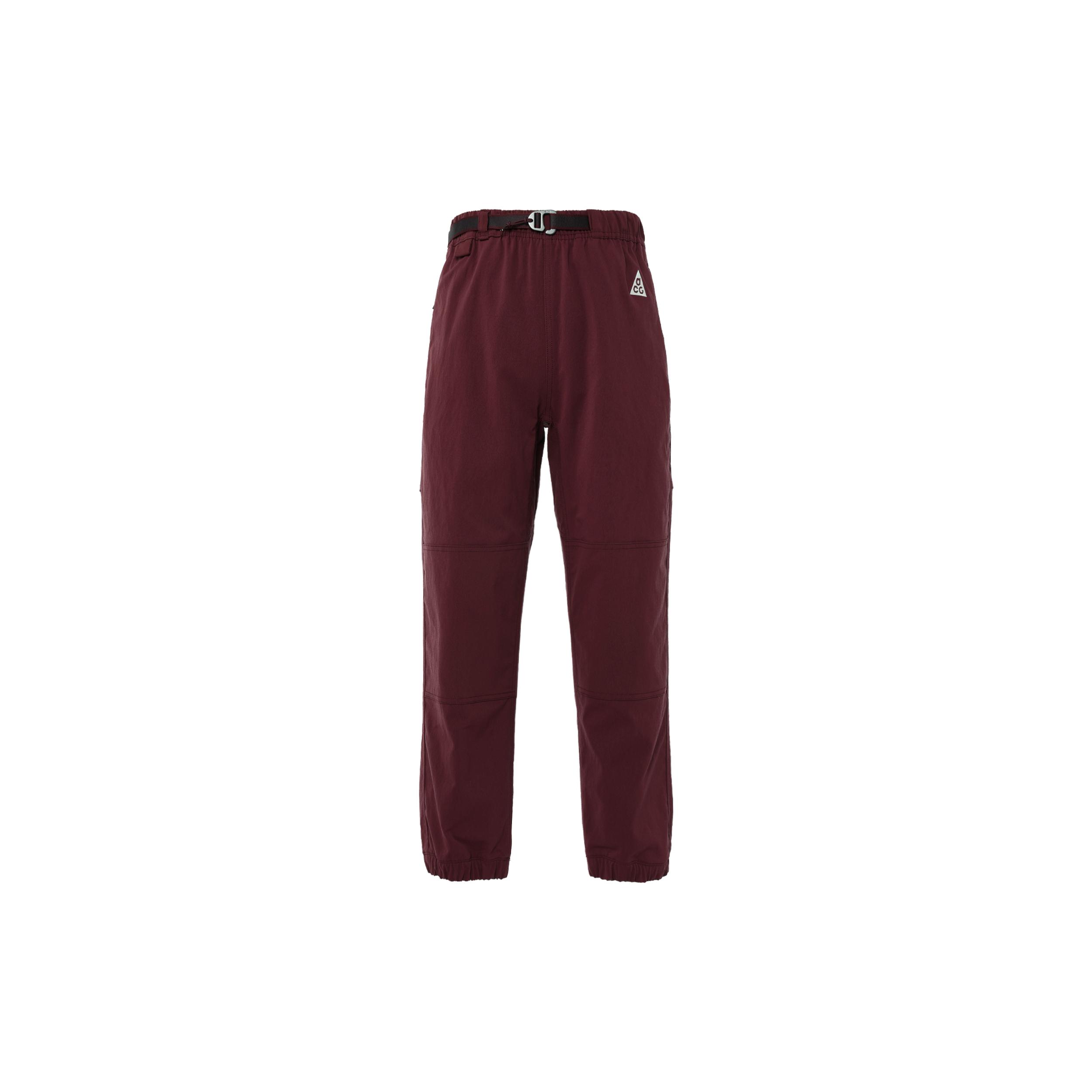 Nike ACG Knitted Sweatpants Men s Burgundy Moderate Cuffed Pants CV0661-681 XL