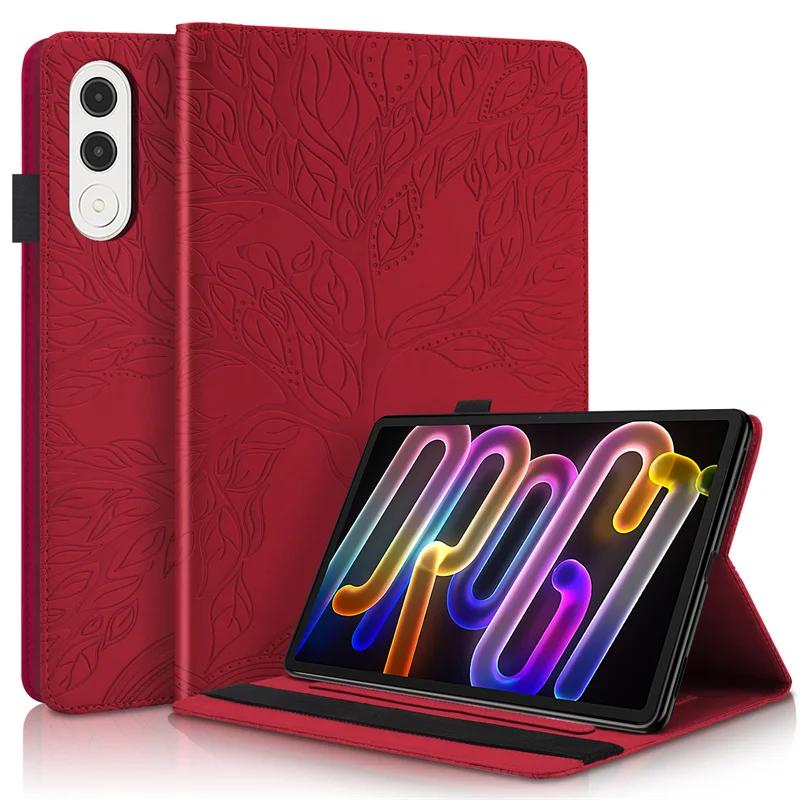 Coque for Xiaoxin Pad Pro GT Case Tb710fu Emboss Tree PU Leather Wallet Flip Cover for Lenovo Xiaoxin Pad Pro GT Case 11.1 Inch
