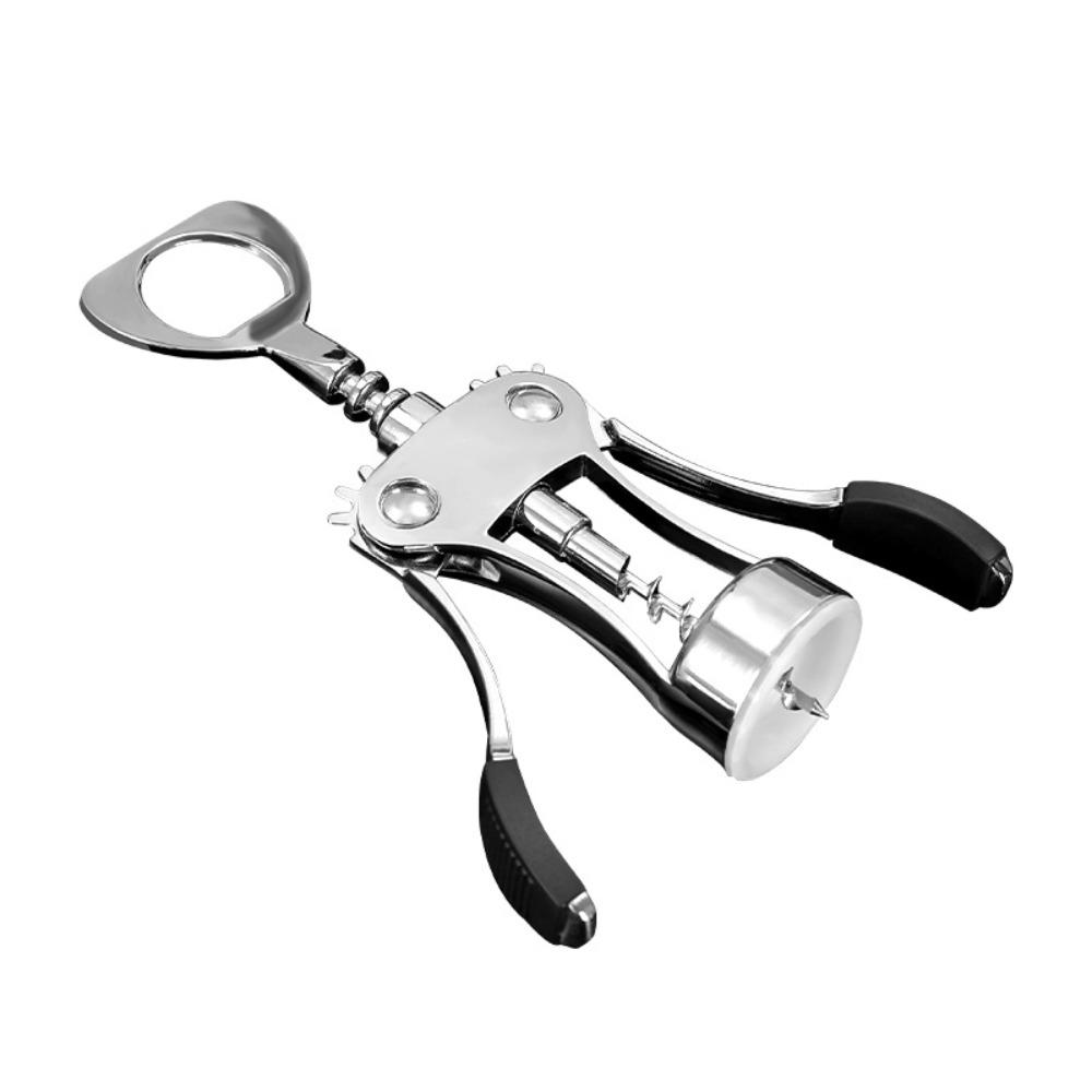Stainless Steel Wine Corkscrew Spring Loaded Wine Bottles Cork Remover Bottles Opener  Bars