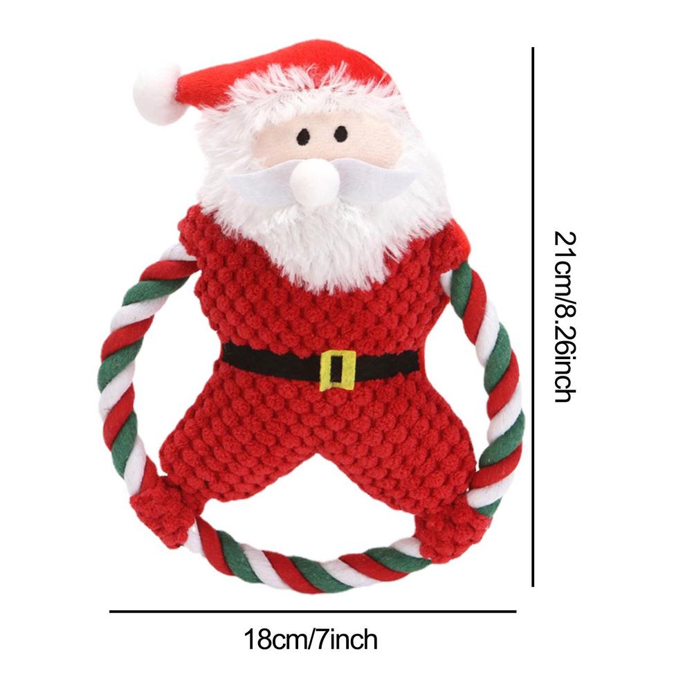 Dog Squeak Toys Dog Santa Toy Cute Puppy Chewers Doll For Small Medium Breed Outdoor Play Senior Pet