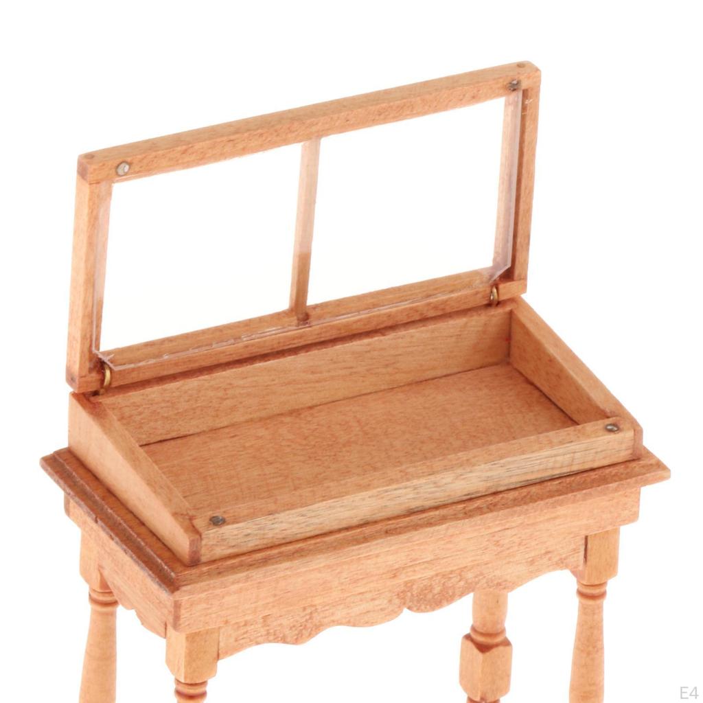 1/12 Dollhouse Cabinet Miniature Jewelry Display Scene Wooden