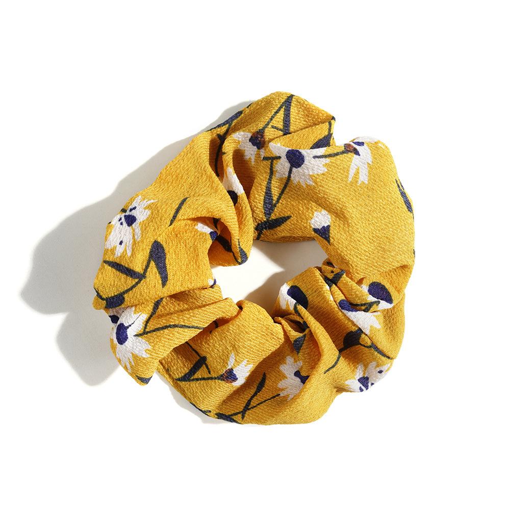 Leopard Print Hair Band Bohemian Large Intestine Band Small Fresh Commuter Rubber Band Flower Print Head Band Head Rope