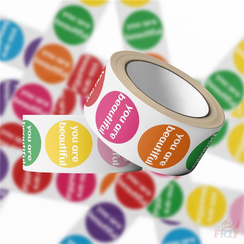 500Pcs/Roll Colorful Labels. You Are Beautiful Kids Rewards Stickers - DIY Scrapbooks Album Decor Sealing Label Decals