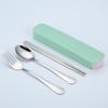 Portable Stainless Steel Cutlery Set: Spoons, Chopsticks, Knife, Fork - Three-Piece Set