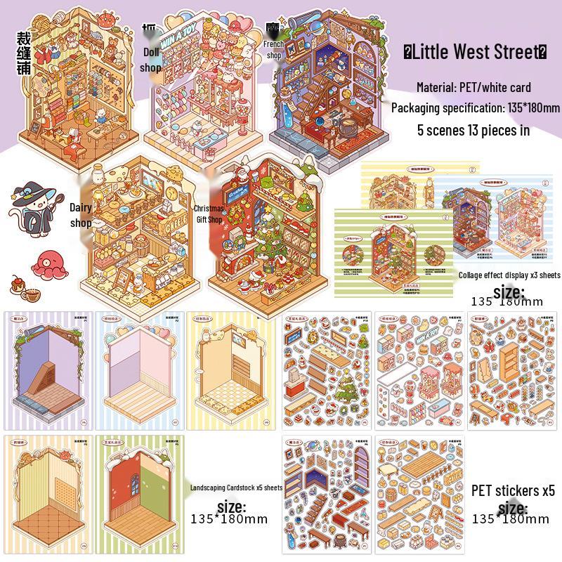 

infeel.Me Открыто сегодня Серия Магазин Мяу-Мяу: Большой альбом для коллекции миниатюрных наклеек