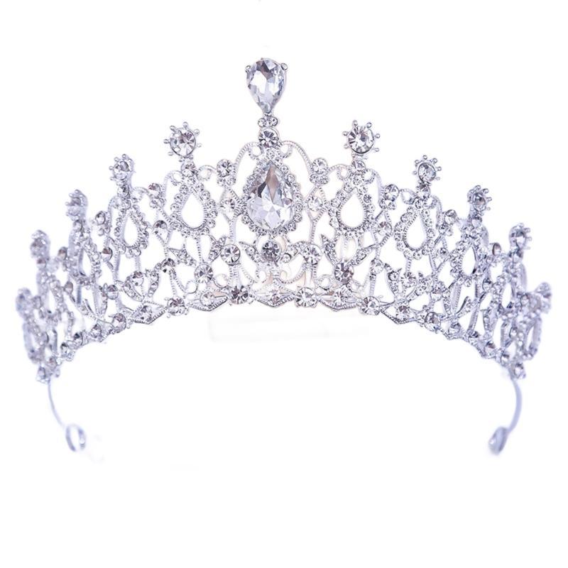 A52E Retros Alloys Crowns with Sparkling Rhinestones Exquisites Rhinestones Headpiece