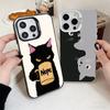 Black Cat Cartoon Cute Shockproof Phone Case for iPhone 17 Air 16 16E 15 Pro Max 14 Plus 13 Mini 12 Back Cover Anti Fall Fundas