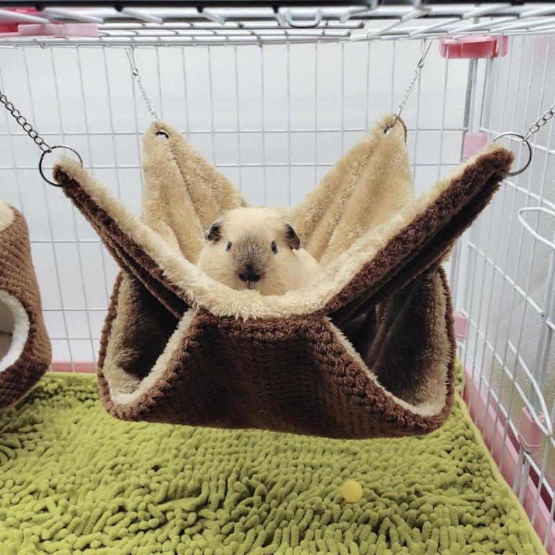 Hamster Hängematte Warmes Bett Plüschhaus Versteck für Kleintier Frettchen Igel Spielen Schlafen Klettern