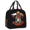 Custom Heavy Metal Rock Music Band Guns N Rose Resuable Lunch Box for Women Waterproof Cooler Thermal Food Insulated Lunch Bag