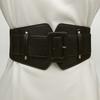 Women's Bag Buckle Elastic Belt Waist Seal Versatile Dress Coat Elastic Waist Seal Women's Decorative Elasticity