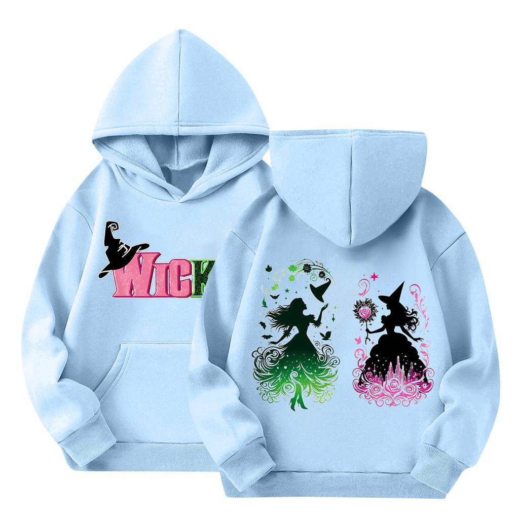 Dětská mikina s kapucí Trendy s dlouhým rukávem Čarodějnická mikina