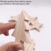 6-24pcs Solid Wood Christmas Tree Star Ornaments Christmas Decor 3D Wood Texture Craft Ornament Home Table Xmas Decorations 2025