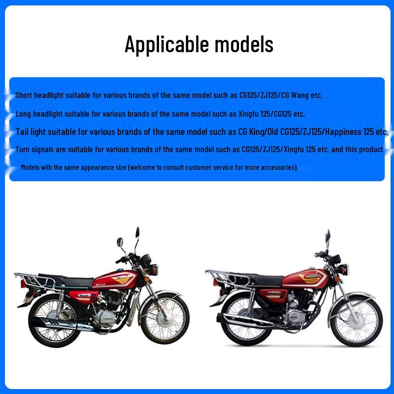Men's CG King 125 Motorcycle Turn Signals & Tail Light for Honda CG Headlight Assembly