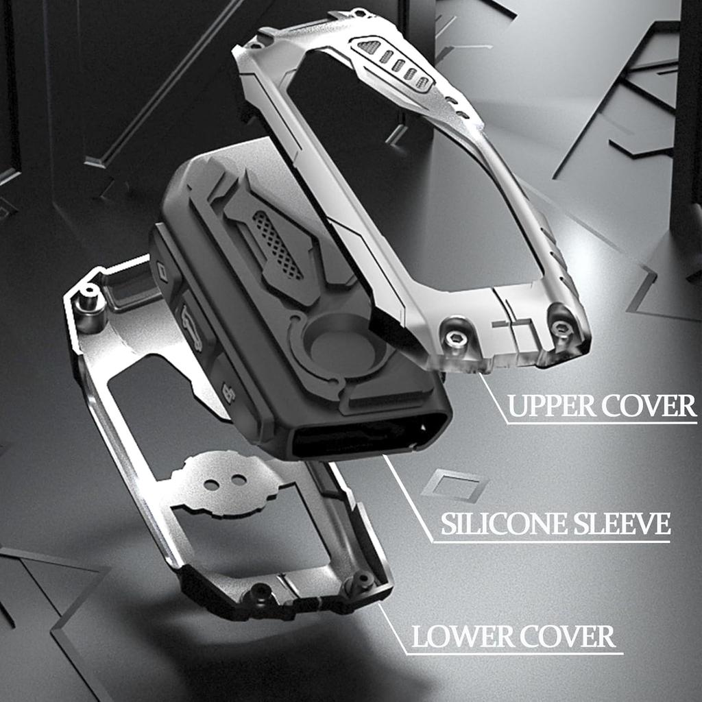 Key Fob Cover For BMW With Keychain, Key Fob Case Compatible With BMW 2 3 4 5 6 7 Series X1 X2 X3 X5 X6 Accessories (A Model-Black)