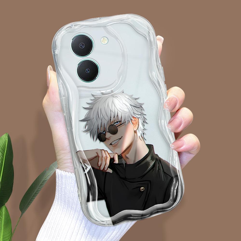 

Милый мультяшный узор, кремовая текстура, мягкий силиконовый чехол с волнистыми краями, чехол для телефона для Vivo Vivo Y27S прозрачный