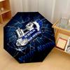 Hertha bsc Parapluie Pliant Automatique à 3 Plis 8 Baleines Coupe-Vent Protection Solaire Pluie pour Voyage Extérieur Usage Quotidien