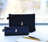 Concise Fabric Pencil Rabbit Navy 547624 Case, Design, Blue,