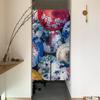 Qinunipoto Noren Curtain with a Japanese Umbrella Simple 85cm Wide x 150cm Perfect for Interior Privacy and Room Stylish Blackout Easy Suitable for
