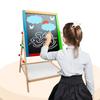 Kids Chalkboard & Magnetic Dry Erase Board And Chalkboard Paint Storage Tray There Are Black And White Sides Kids Toys Gift