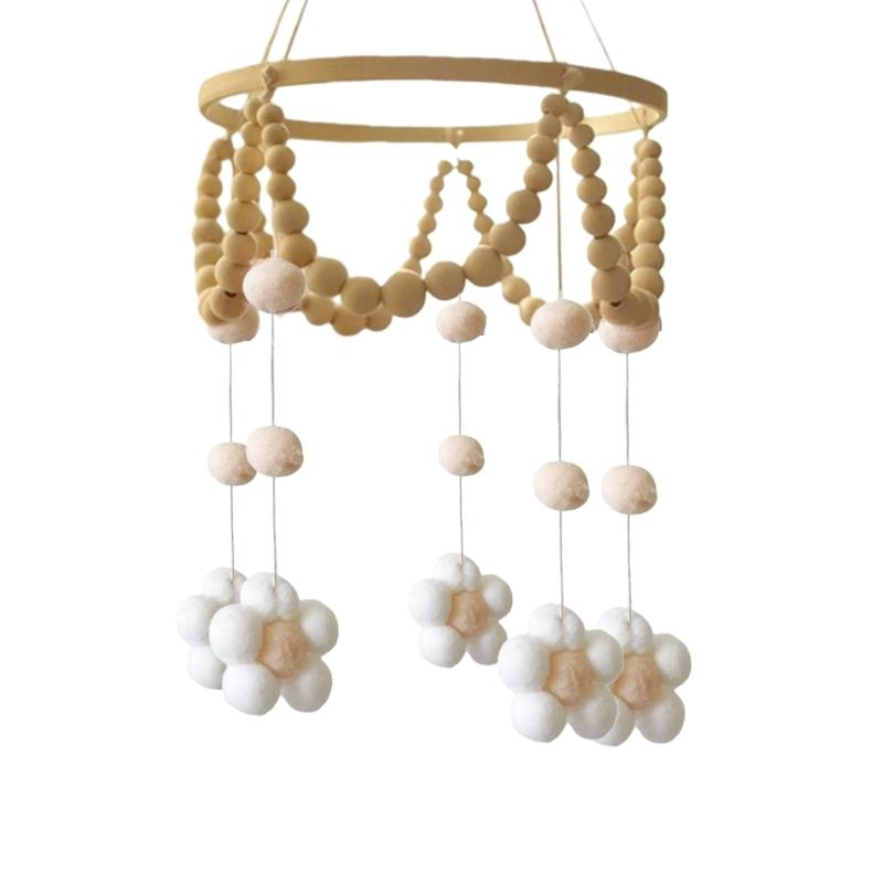Flower Baby Crib Mobile Baby Crib Mobile for Boy Girl Felt Flower Baby Mobile for Crib Infant Bed Decoration Toy Hanging