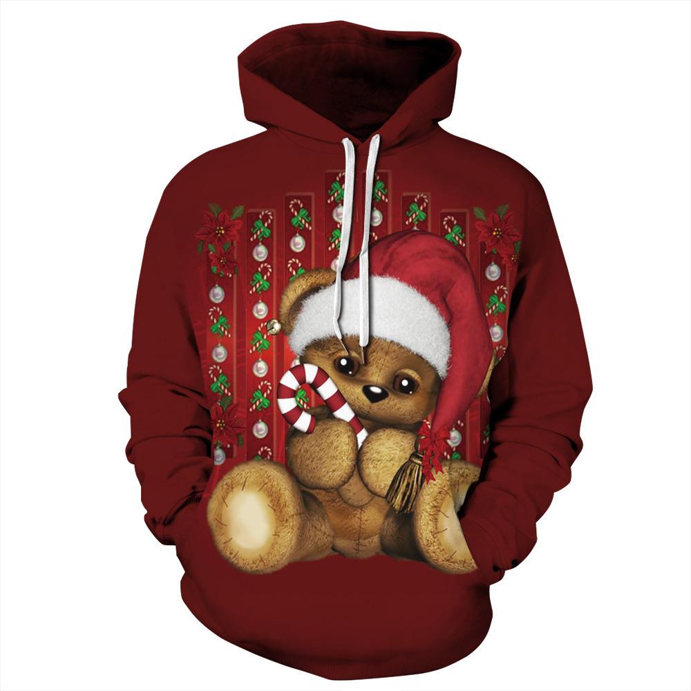 Spring Autumn Men's Hoodies Christmas Series 3D Printed Sweatshirt Long Sleeve Pullover Loose Comfortable Casual Couple Hoodie