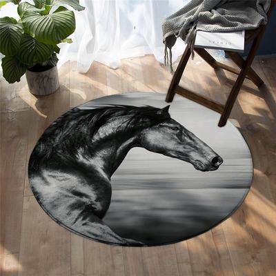 Animal Horse Floor Mats Round Rugs Luxury Pentium Mustang Rug Home Decor Floor Mats Rugs for Bedroom Outdoor Rug