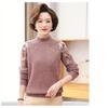 Winter Warm Mink Fur Sweater for Middle Aged Women Loose Fit Comfortable Top