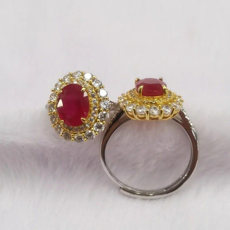 Sace Gems خواتم إصبع روبي من الفضة الإسترليني عيار 925 للنساء هدية مجوهرات راقية لحفلات الزفاف