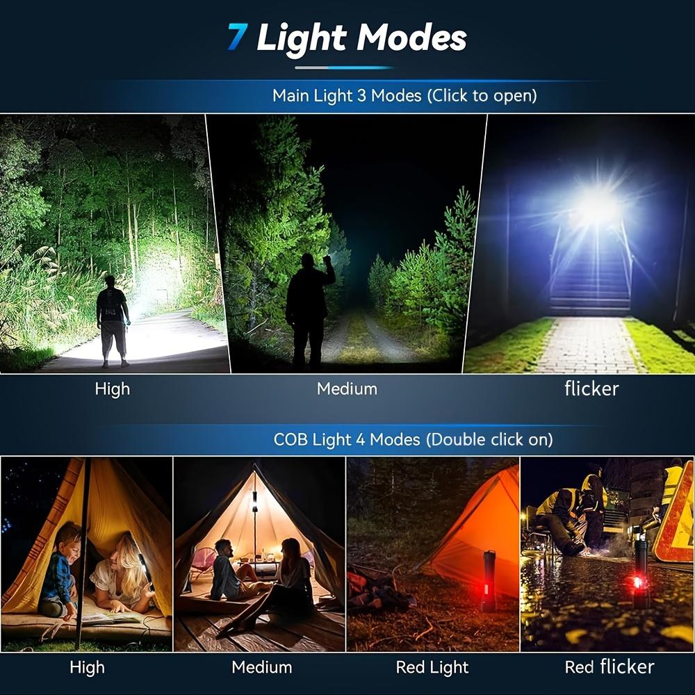 Strong flashlight emergency charging outdoor camping Type-C charging telescopic focusing high brightness long-range shooting