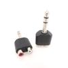 1x 1/4 Zoll Audio 3,5 mm 6,5 mm 6,35 mm Stecker auf 2 Dual Cinch Buchse Stecker Y-Verteiler Stereo Verbinder Konverter AV-Adapter