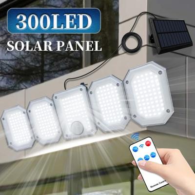 40W 300LEDs Outdoor Solar Lampe Motion Sensor Solar Wand Licht Mit Fernbedienung 3 Modi Wasserdicht Für Straße garten Beleuchtung