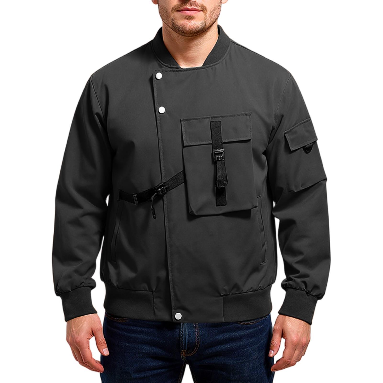 

Men s Casual Jacket, Flight Suit, Windproof Coat, Casual Versatile Jacket XL