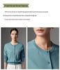 Merino Fine Spun Wool Women's Cardigan: 2026 Spring-Autumn Round Neck, Single-Breasted, Elegant Knit Sweater