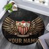 Custom Name Sevilla FC Round Area Rug,Carpet Rug for Living Room Bedroom Sofa Playroom Decor,Non-slip Floor Mat