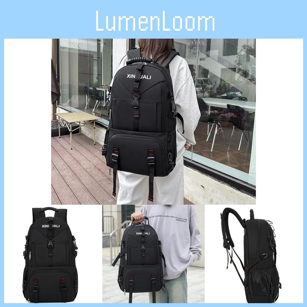 Color Solid Outdoor Large Capacity Zipper Backpack Hiking Travel Bag School Bag