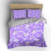 Floral Purple Three-Piece Bedding Set Exquisite three-piece bedding set gift for kids and adults