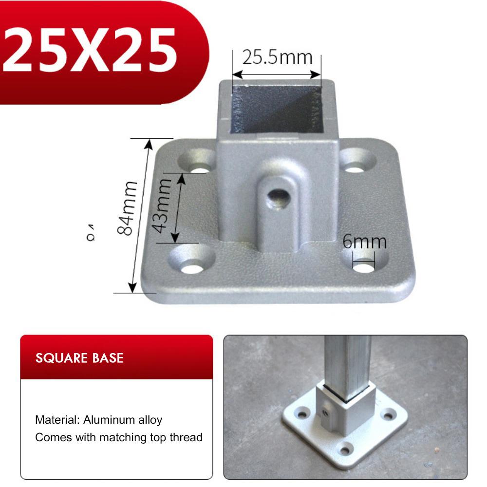 Connector Accessories Square Tube Aluminum Alloy Pipe Fixed Joint Rack Three-way Square